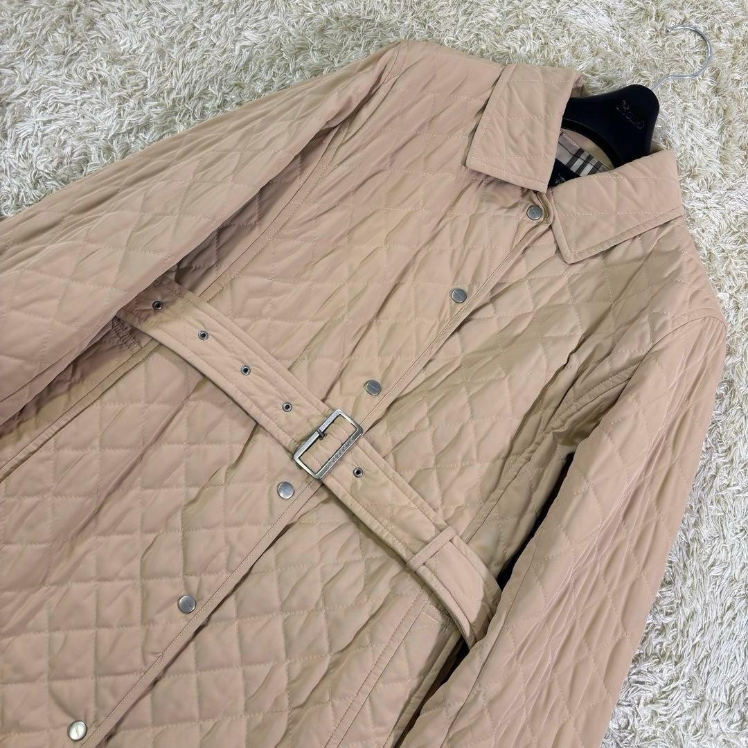Burberry London Nova check belt quilting jacket coat