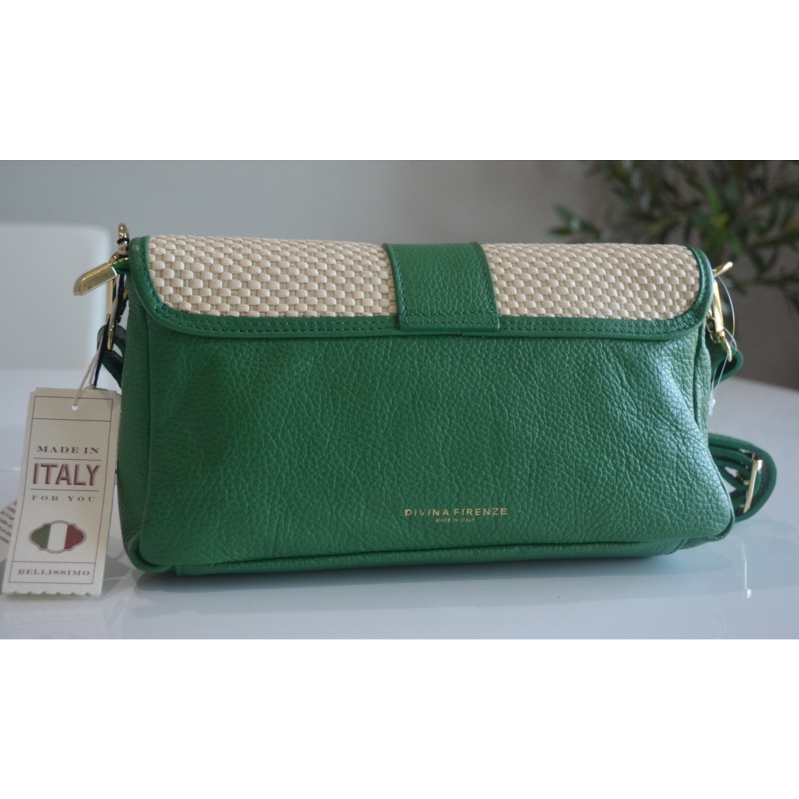 Divina Firenze Shoulder Bag Emerald Green