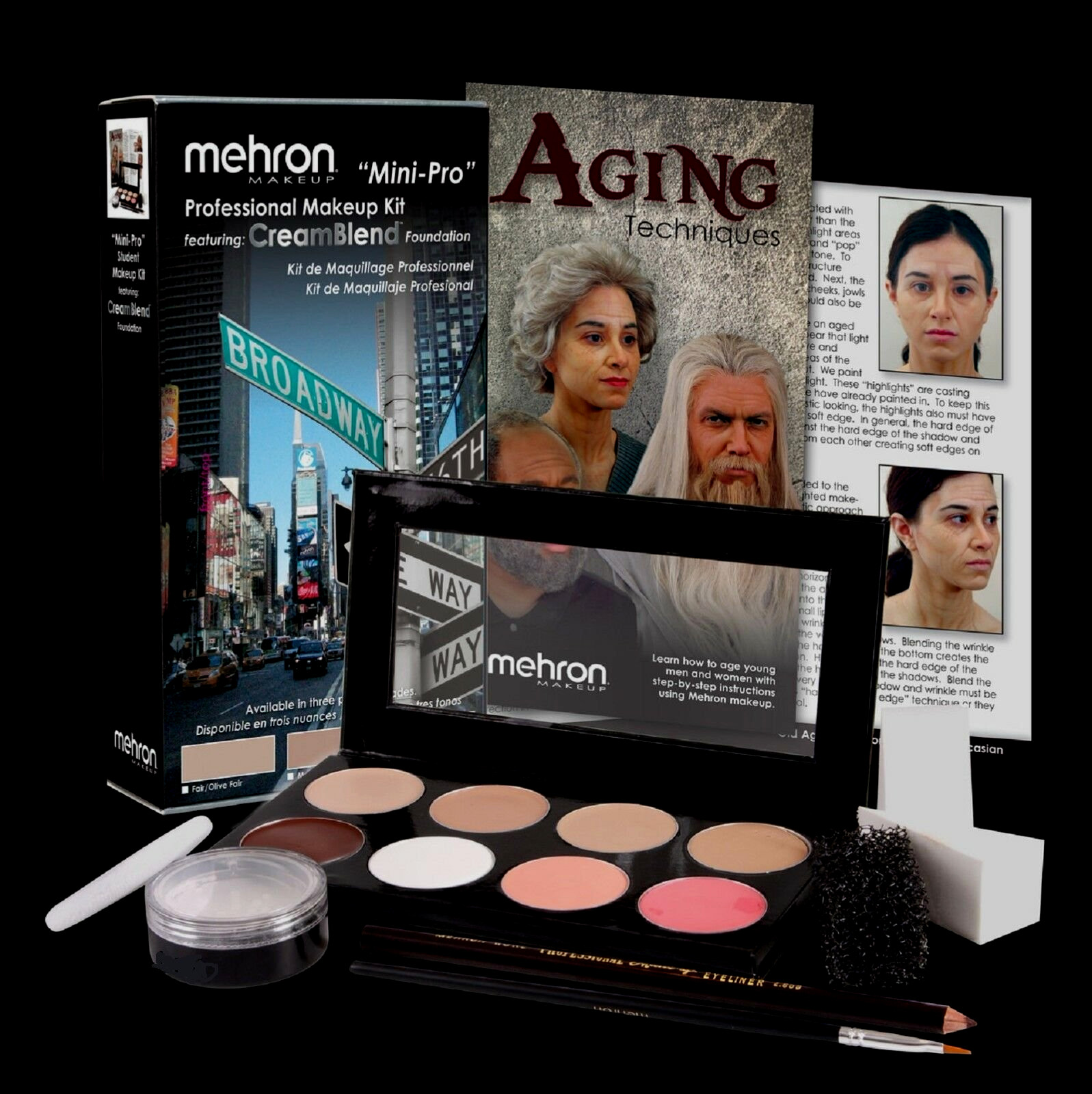 Special Effects Mini-Pro Student Mehron Makeup Kit ~ Pick your choice