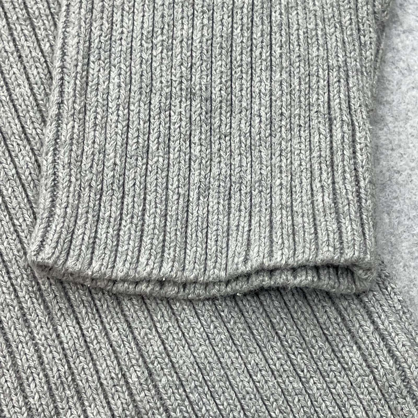 Calvin Klein Jeans Sweater Mens XL Grey Chunky Knit Classic Preppy Retro Cotton