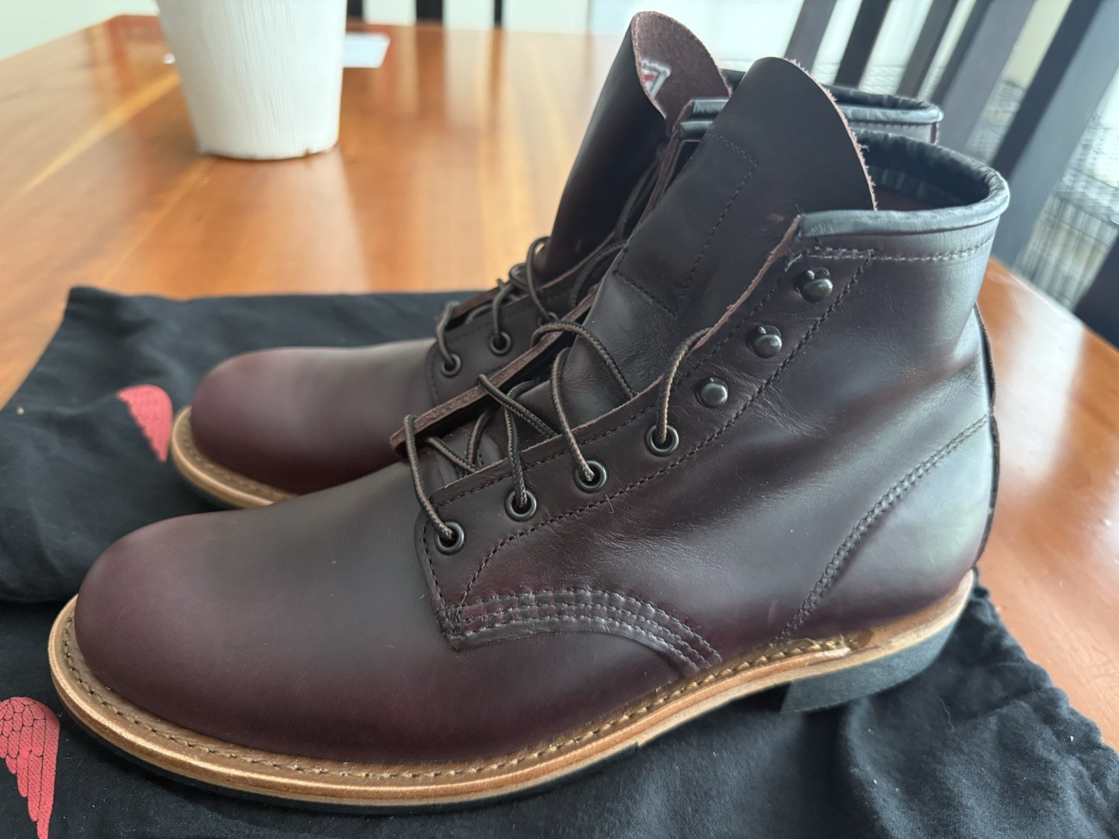 New Red Wing Beckman Men’s 6″ boot Black Cherry Excalibur Leather Mens 8.5 D 2nd