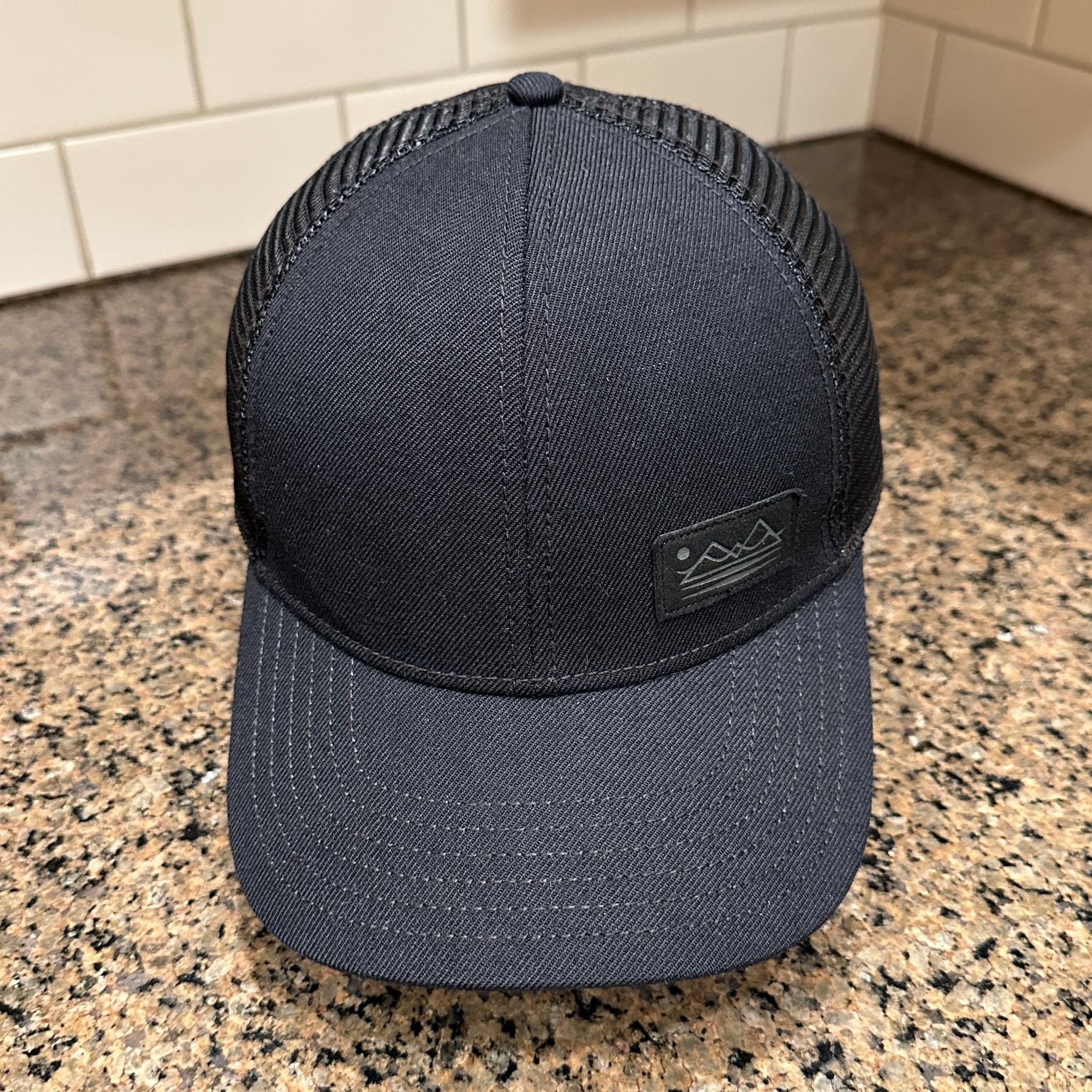 Pistil Trucker Hat Black Wool Blend Mesh Snapback Outdoor Mountain Patch