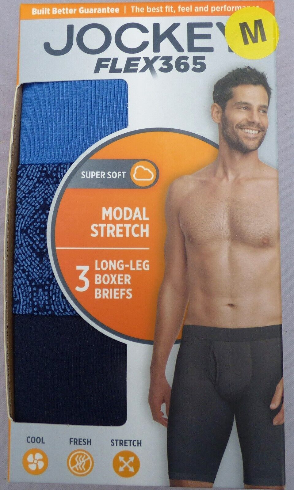 3 OR 4 PAIRS JOCKEY MEN STRETCH MICROFIBER BOXER BRIEFS MEDIUM LARGE XLARGE $34