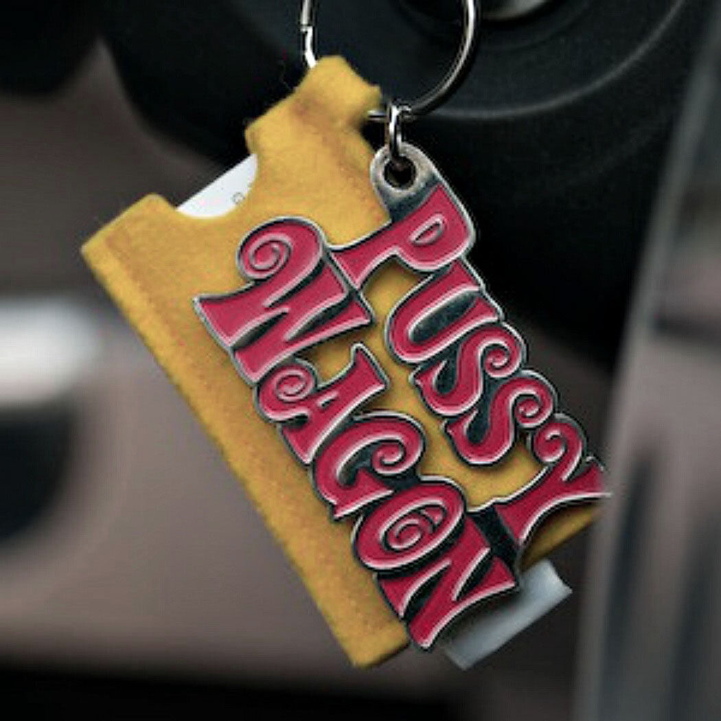 PUSSY WAGON KEYCHAIN 1.5″ Key Ring Kill Bill Movie Fan Funny Gag Gift Lady Gaga