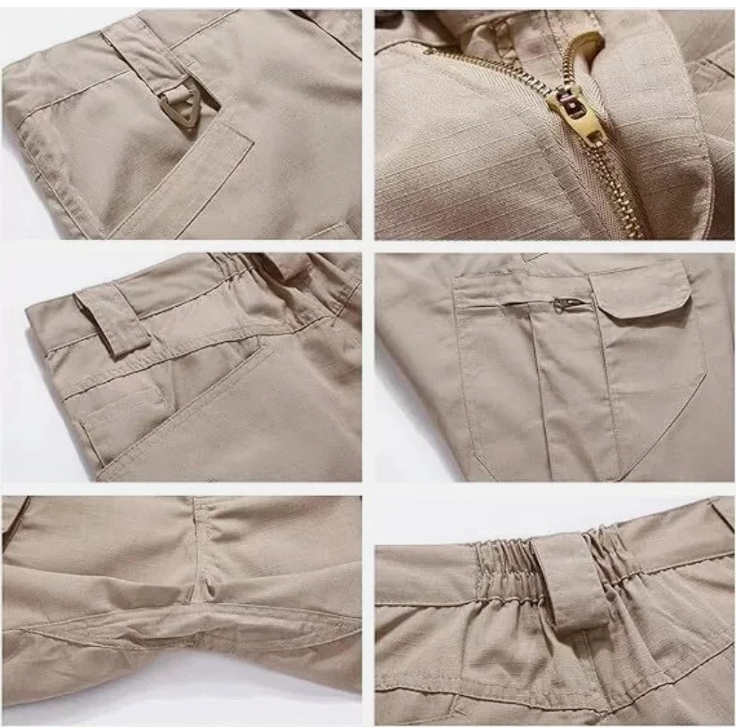 Mens Summer Tactical Shorts Cargo Outdoor Waterproof Hiking Fishing Track Short