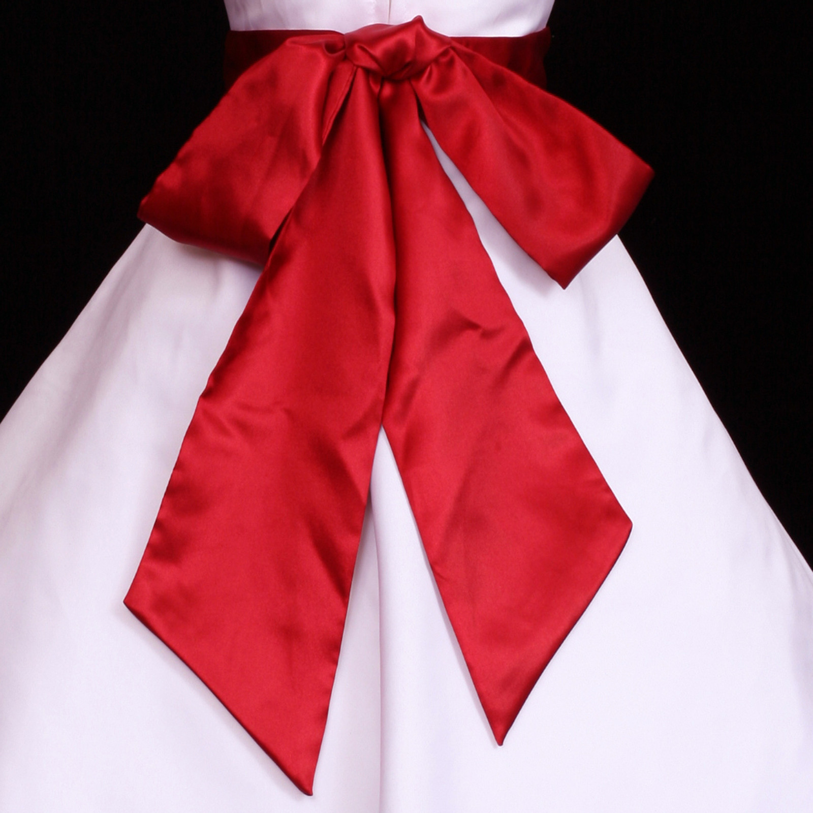 Self-Tied Wedding Flower Girl Dress Sash Waistband Belt 12M 2 4 6 8 10 12 14 16