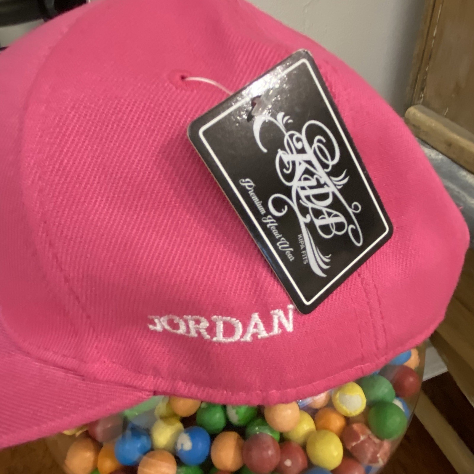 ☄️KIPA Pink Adjustable Snapback Hat Solid Unisex Adults One Size Jumpman Logo🔥