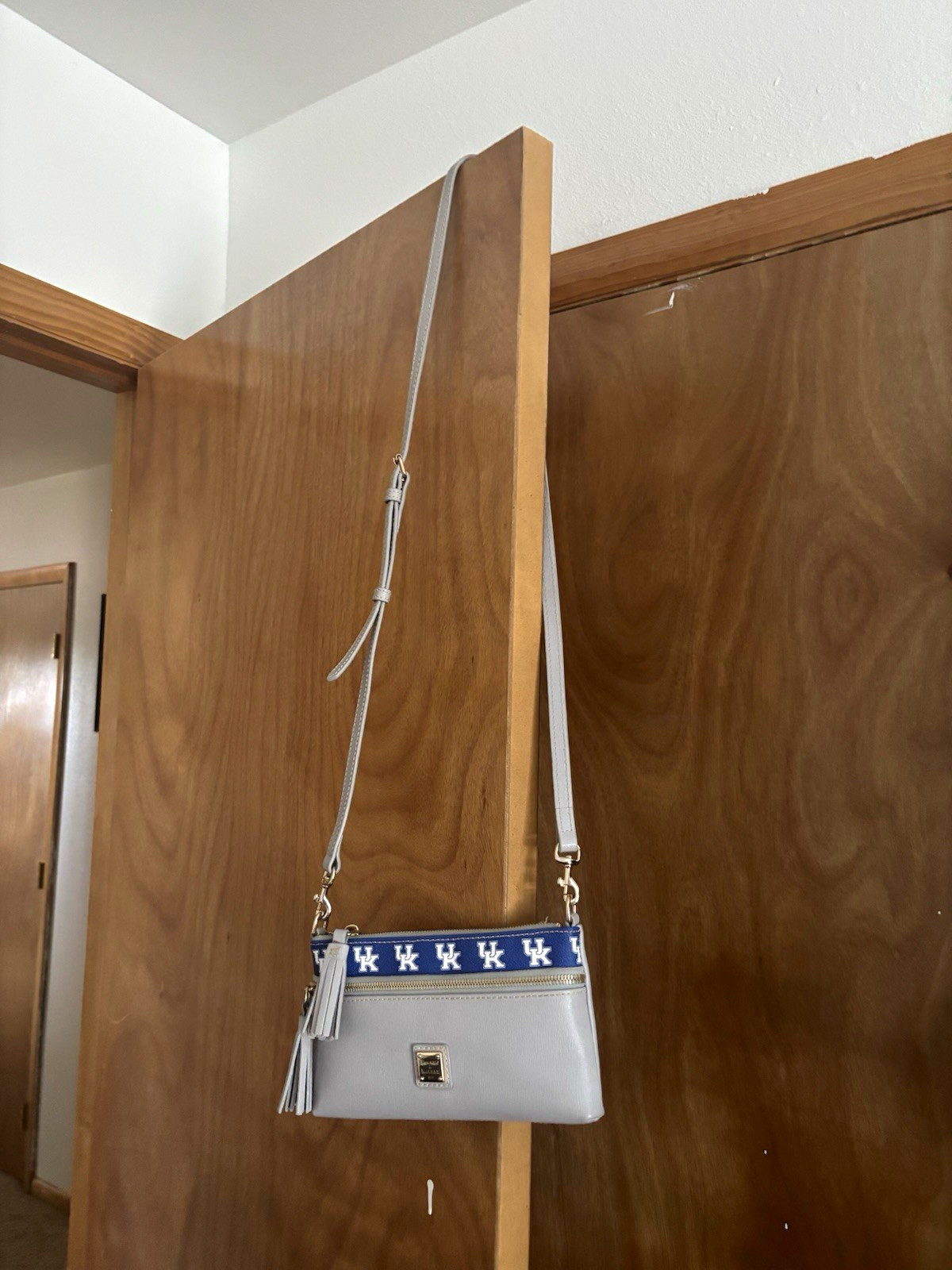 UK Kentucky Wildcats Logo Small Women’s Crossbody Bag Zip Fringe Tassel