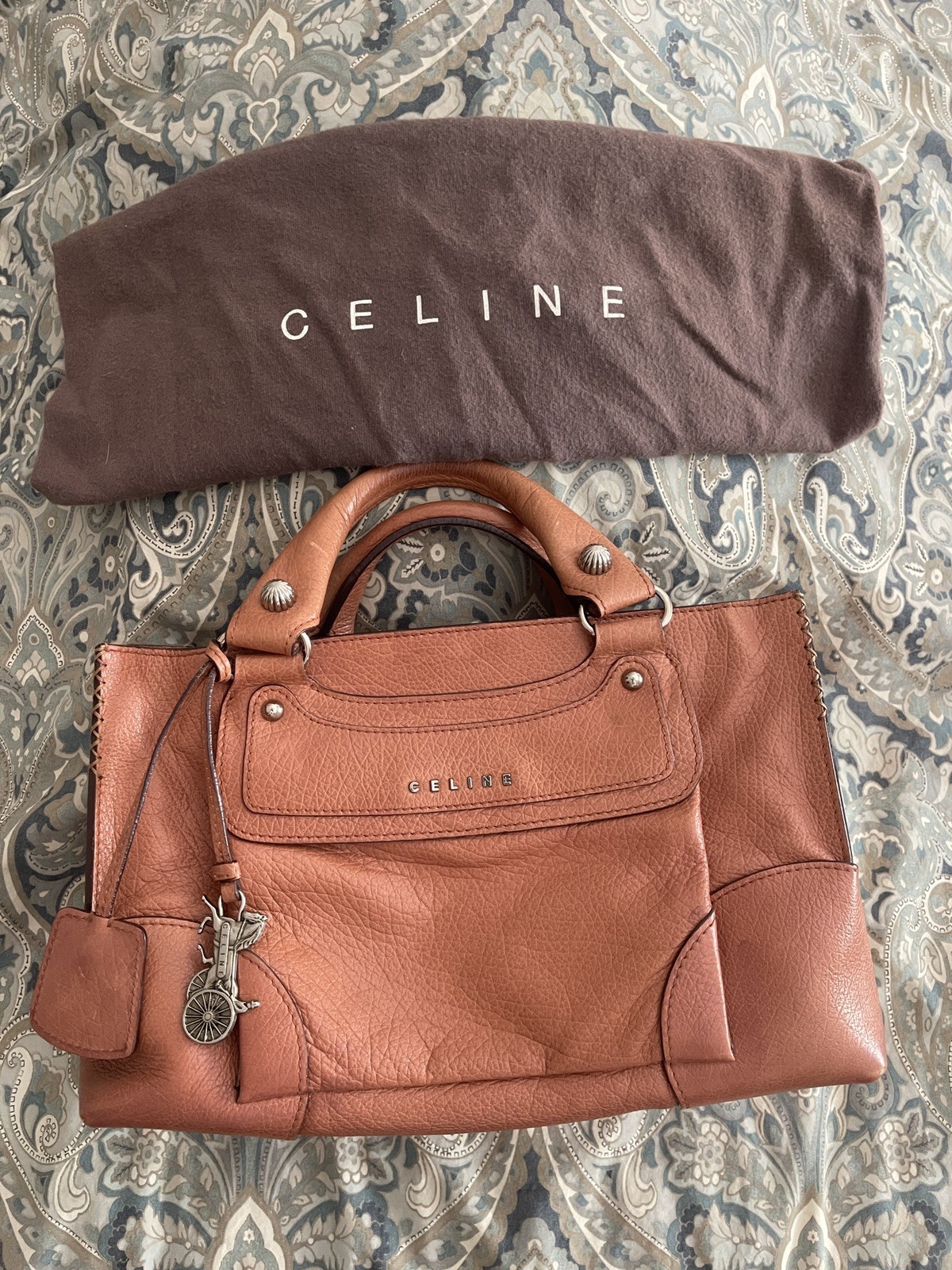 CELINE Boogie Bag Brown Leather Handbag