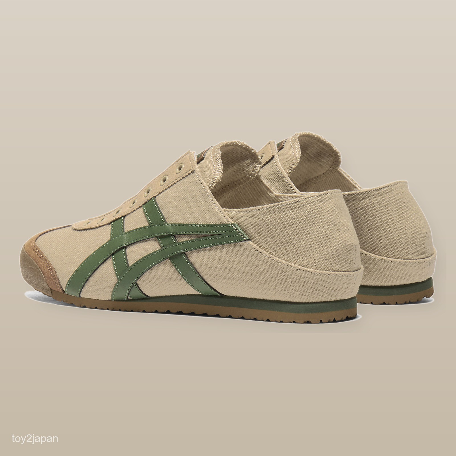 Onitsuka Tiger MEXICO 66 PARATY 1183A437-253 Beige Grass Green Men’s Size New