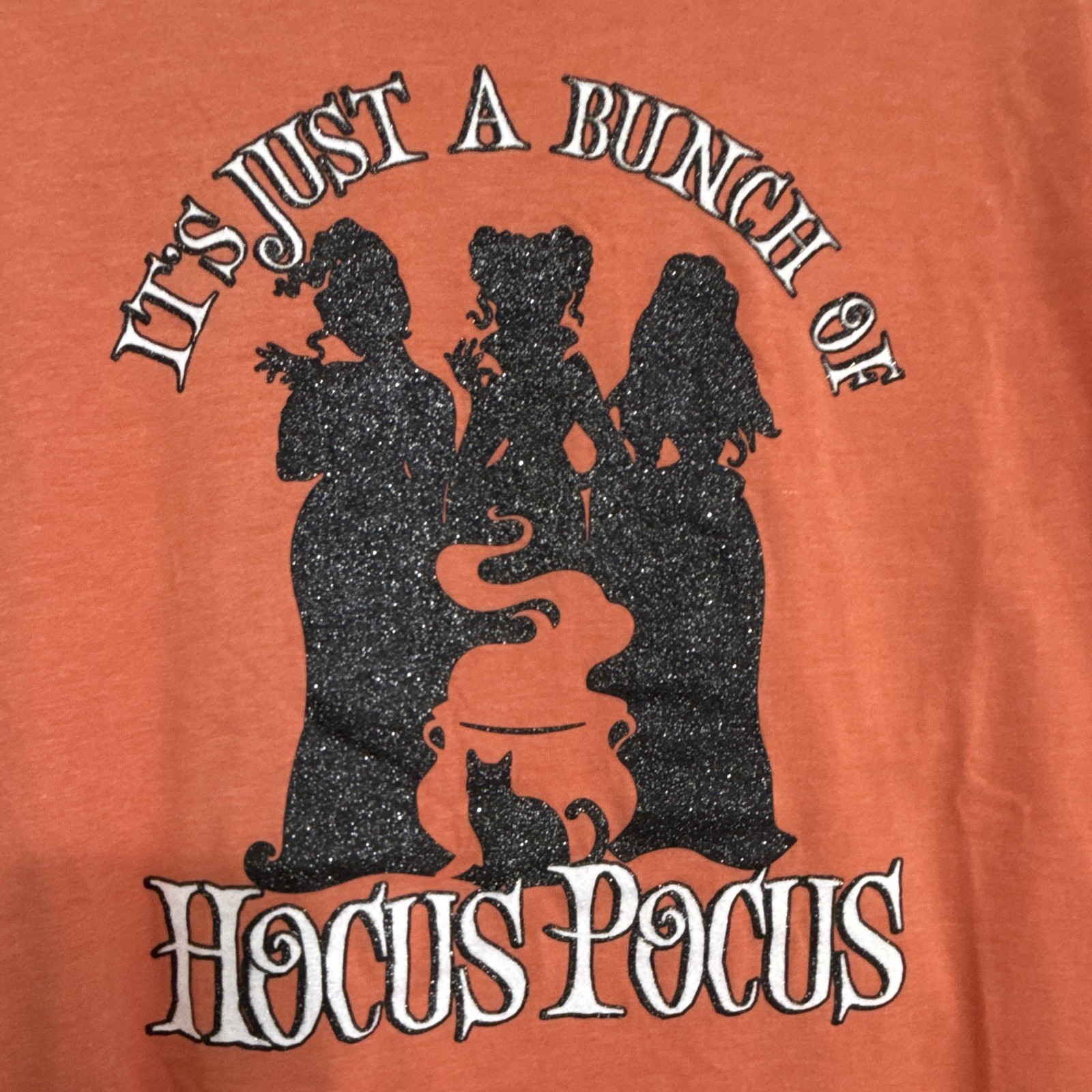 Halloween Orange It’s Just A Bunch Of Hocus Pocus T-shirt Size L