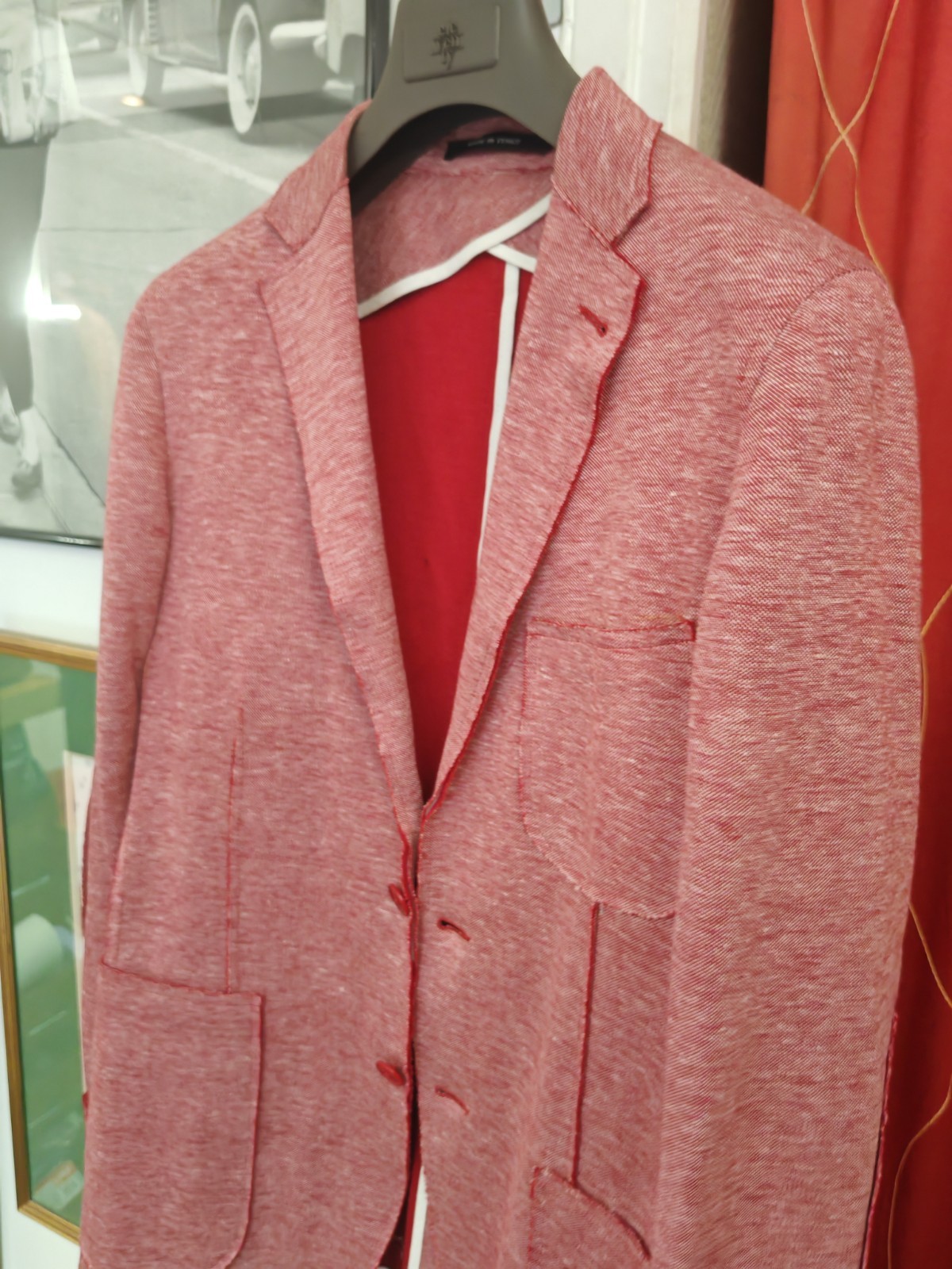 TAGLIATORE 700€ Men’s Blazer Jacket Linen & Cotton Size EU48 ( S ) Made in Italy