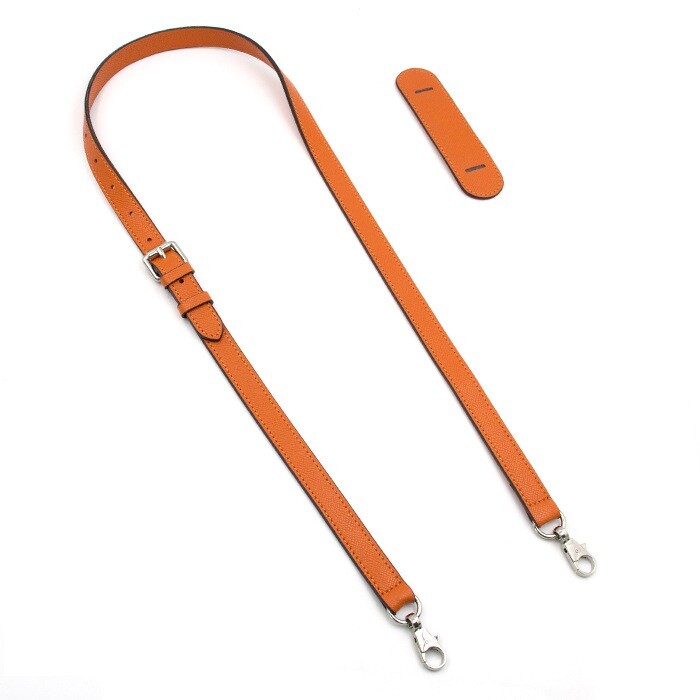 Shoulder Hand Strap For HERMES Taurillon Clemence Accessories Orange