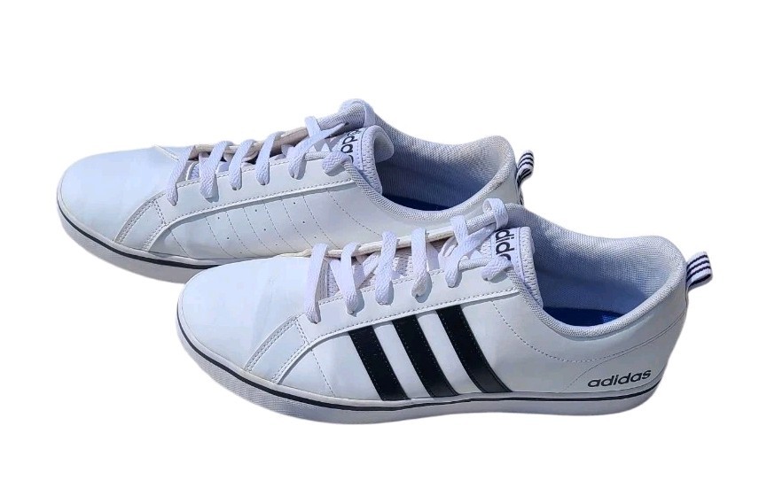 Adidas Men’s Size 11 Adidas VS Pace White W/ Black Trim Sneakers
