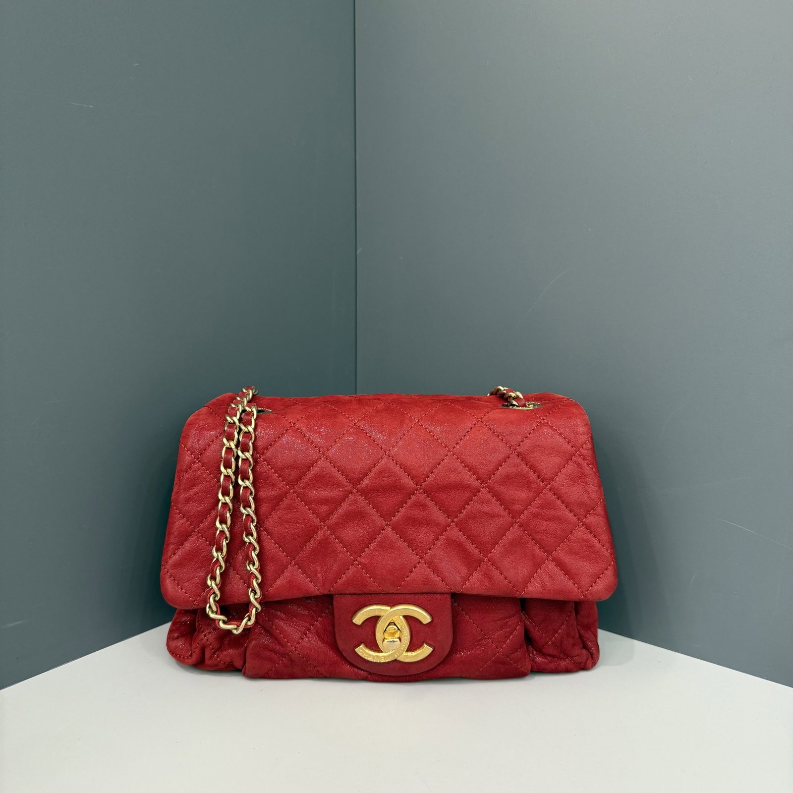 Chanel Quilted Flap Bag Red Calfskin (rg030926a2)