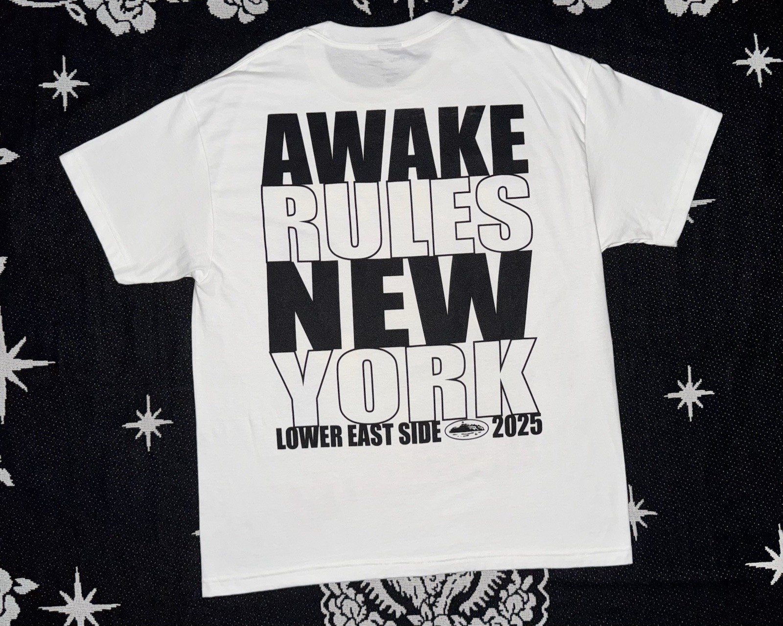 AWAKE NY X CORTEIZ AWAKE RULES NEW YORK TEE WHITE (SZ M-2XL) EVENT EXCLUSIVE
