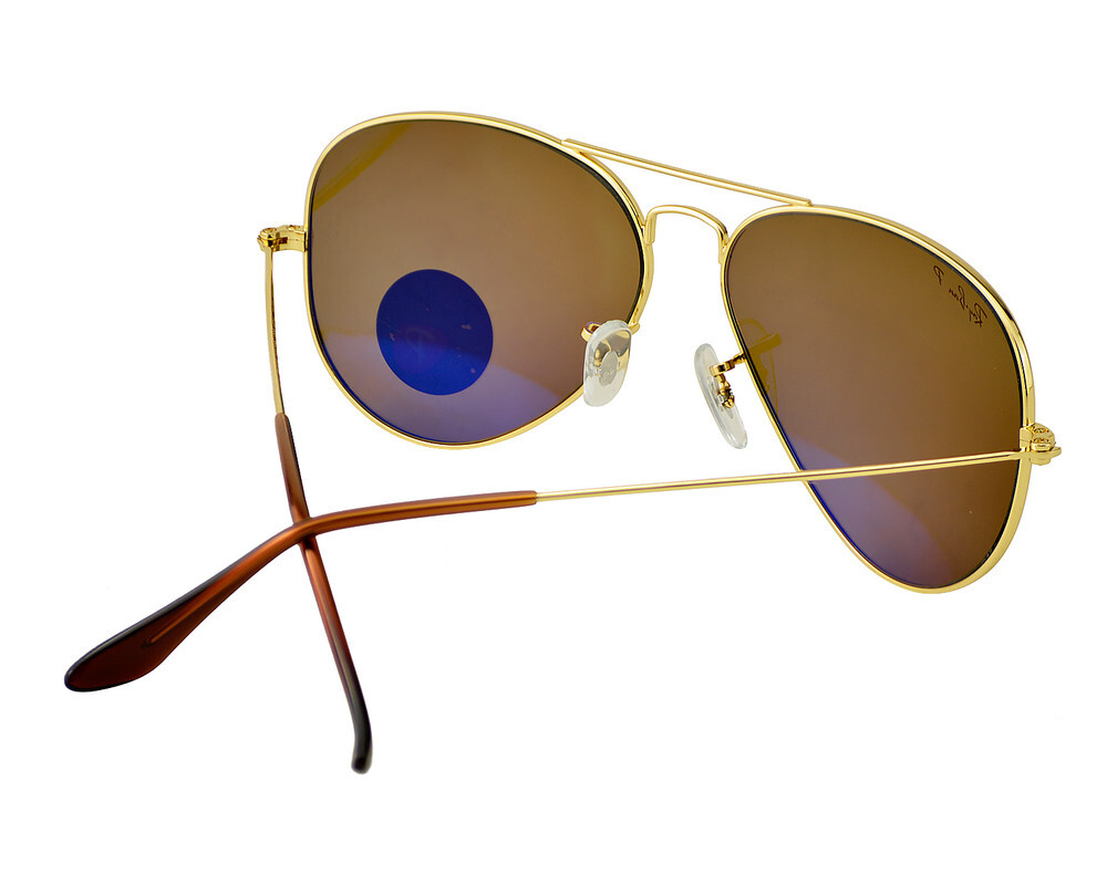 Ray-Ban Sunglasses RB3025 Aviator Classic Gold Frame Polarized Brown Lens 58mm