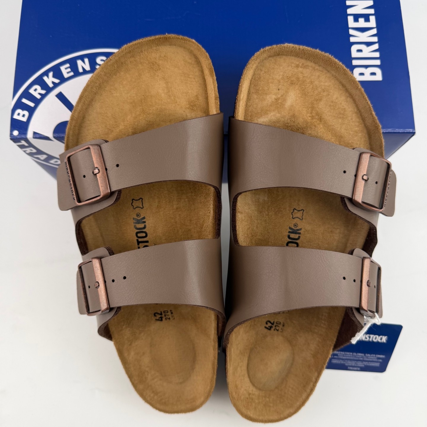 Birkenstock Arizona Birkibuc Mocha Soft Footbed Unisex Sandals Size 37-45