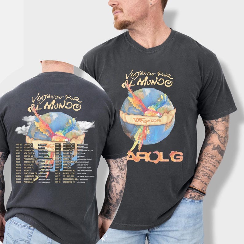 Karol G Viajando Por El Mundo Tropitour 2026 Shirt, Karol G Concert Tee