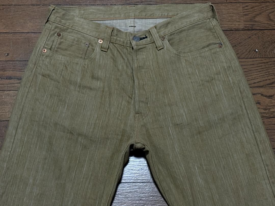 Sugar Cane SC40302 Beautiful Selvedge Denim Japan Rare F/S Pants Brown Beige 34