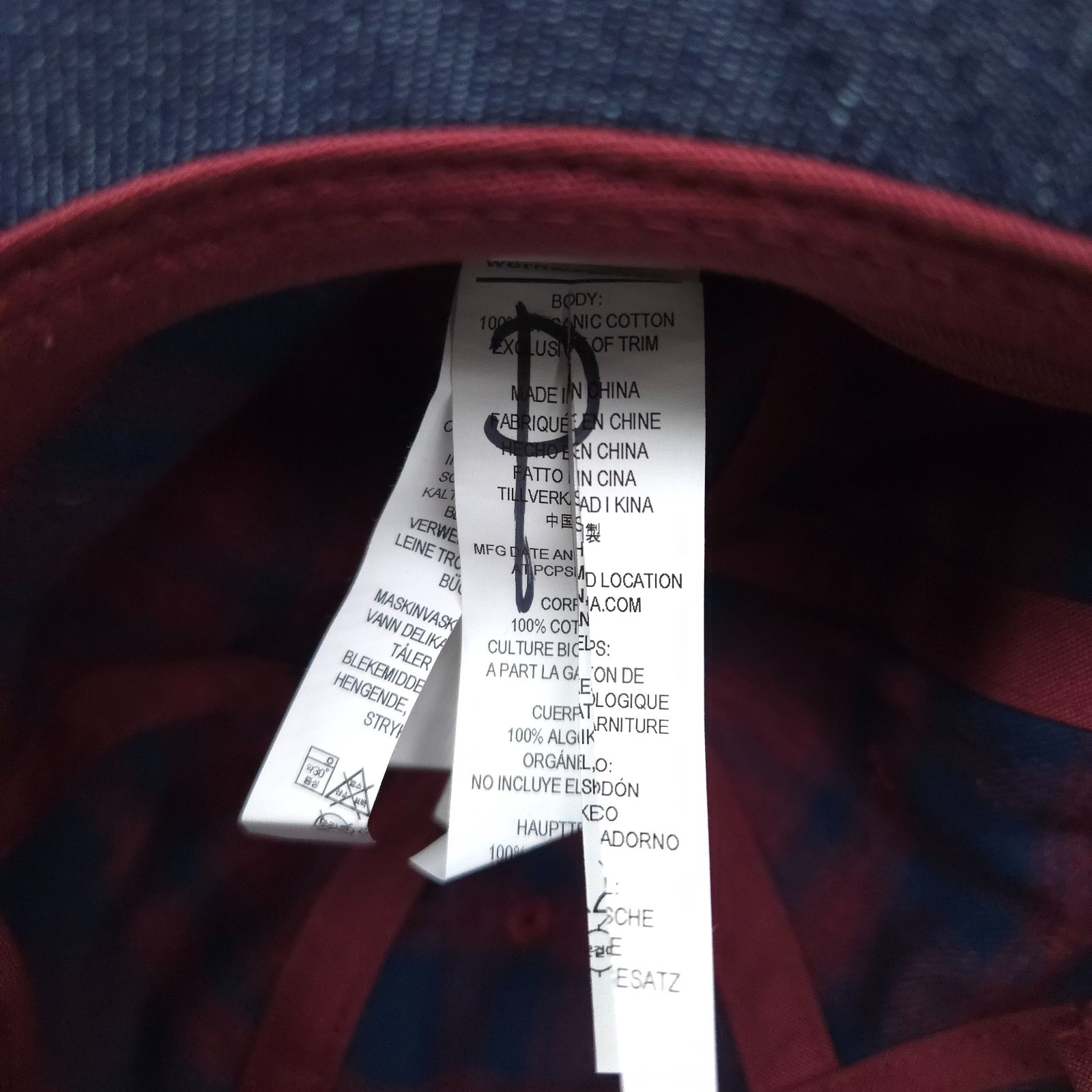 PATAGONIA RANGE FLANNEL HAT -NAVY BLUE BURGUNDY SOFT- CAP UNISEX ADJUSTABLE -NEW
