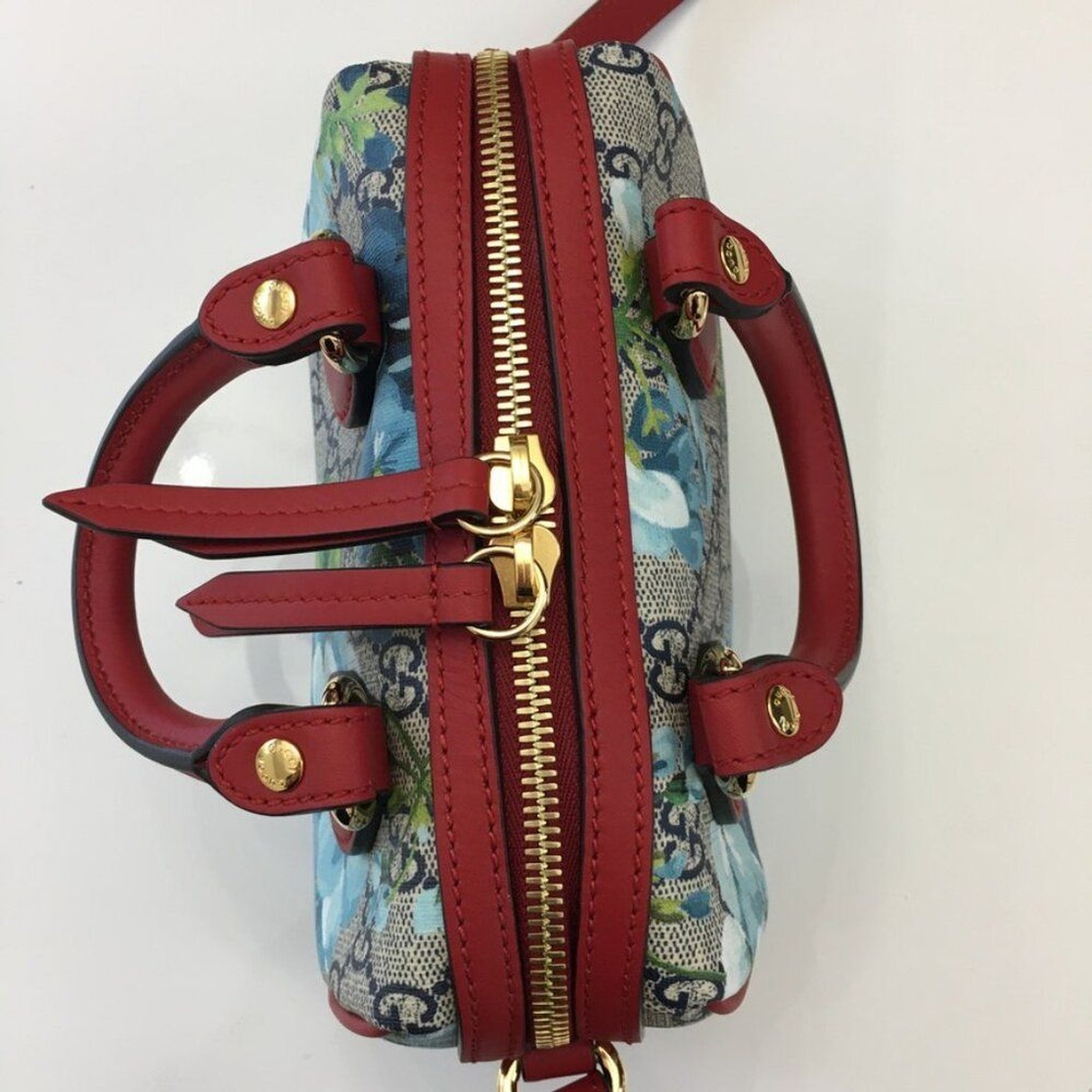 GUCCI-Mini GG Supreme Blooms Print Bag Crossbody NWT 100% Authentic