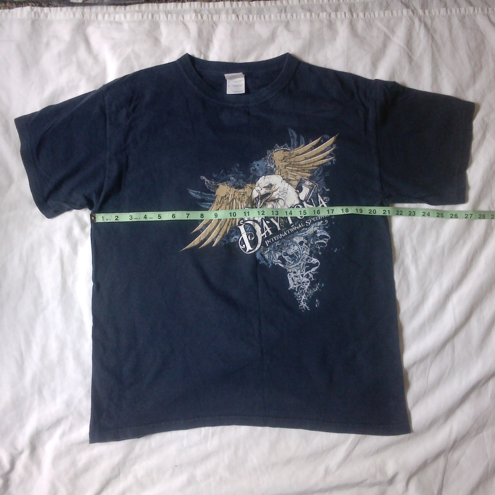 Daytona International Speedway T-shirt Adult LG Navy Graphic Front & Back Print