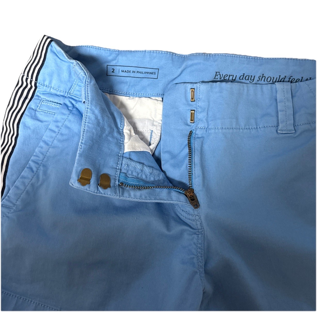 Vineyard Vines Everyday Chino Shorts Women’s Size 2 Stretch Stripe 3.5” Inseam