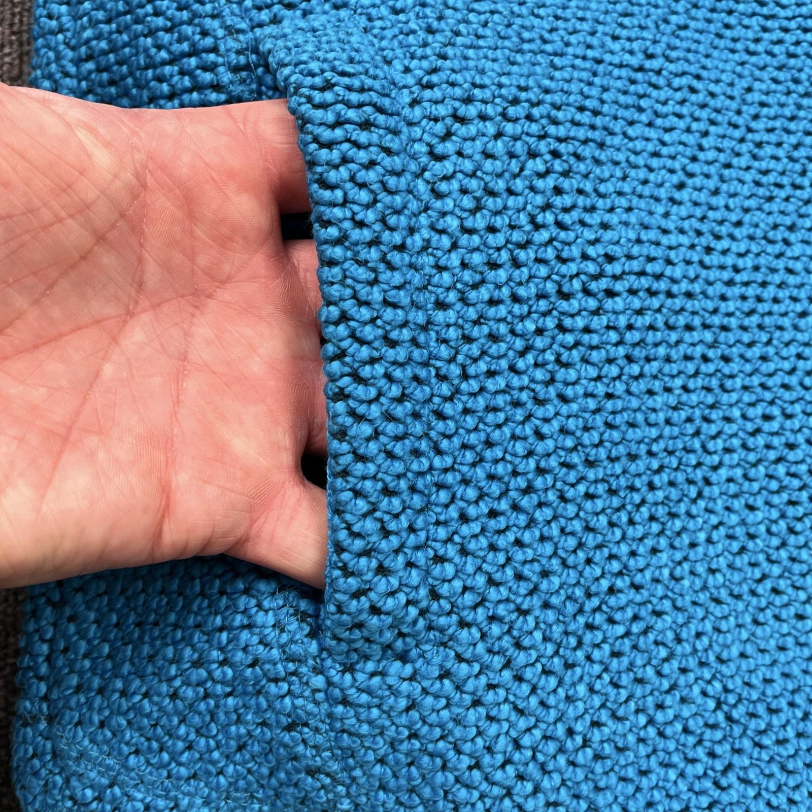 Weird Fish Jumper Men Large Blue 1/4 Zip High Neck Pockets Macaroni Knit Outdoor