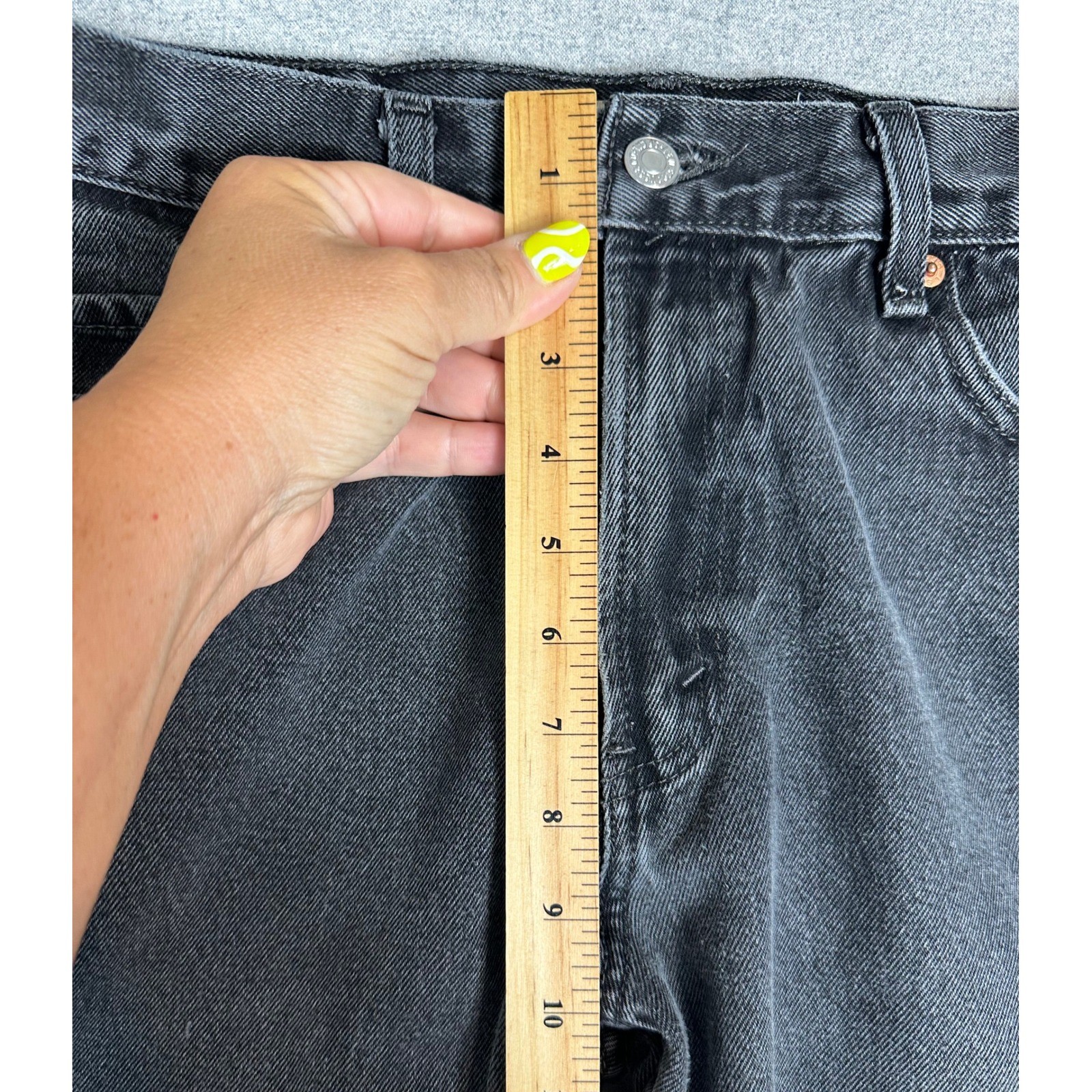 Vintage Levis 505 Jeans Mens 32×32 (fits 31×30) Faded Black Straight Leg Denim
