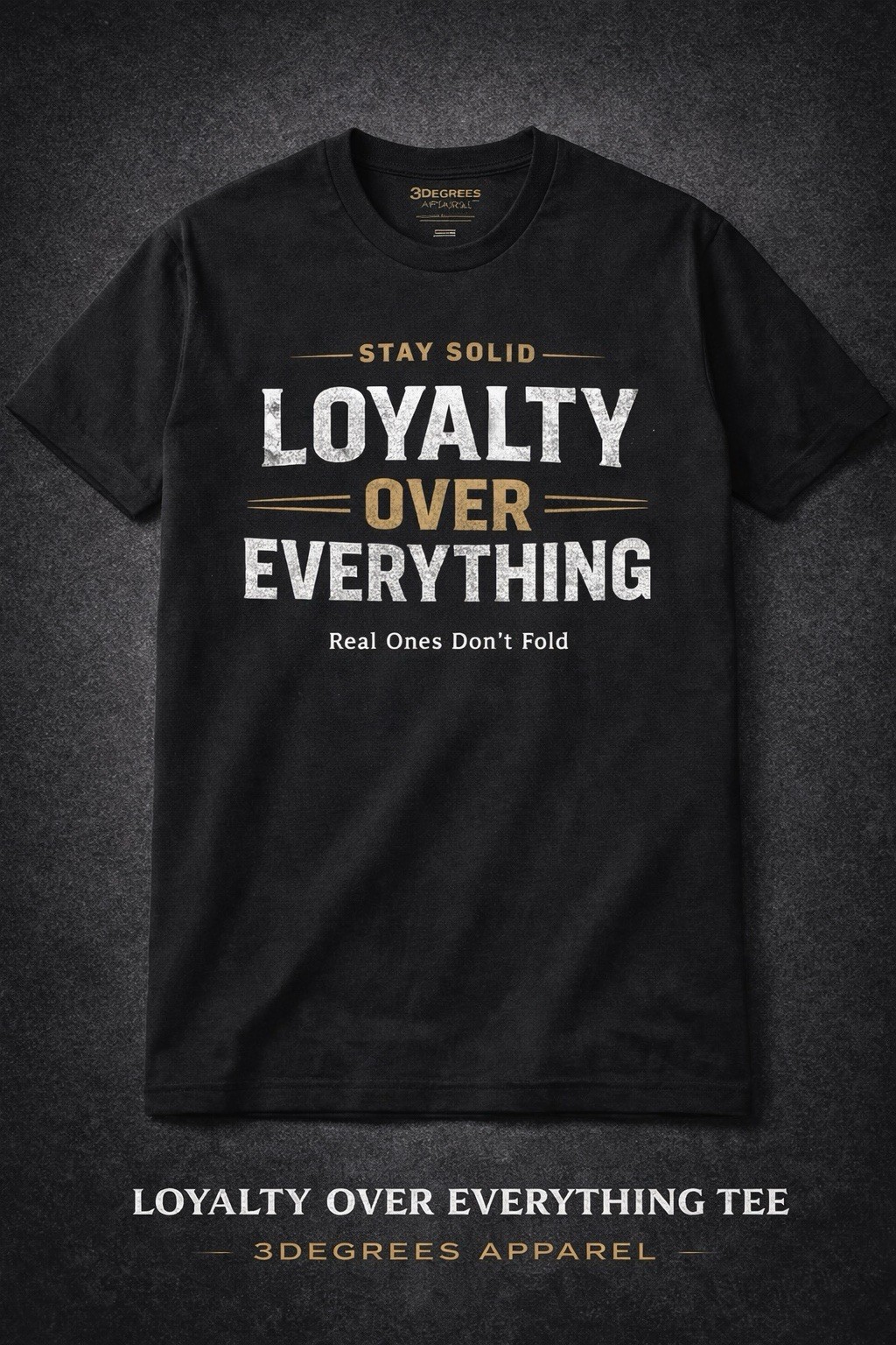 🔥 Man Motivational Graphic Tee Streetwear | Loyalty Over Everything T-shirt