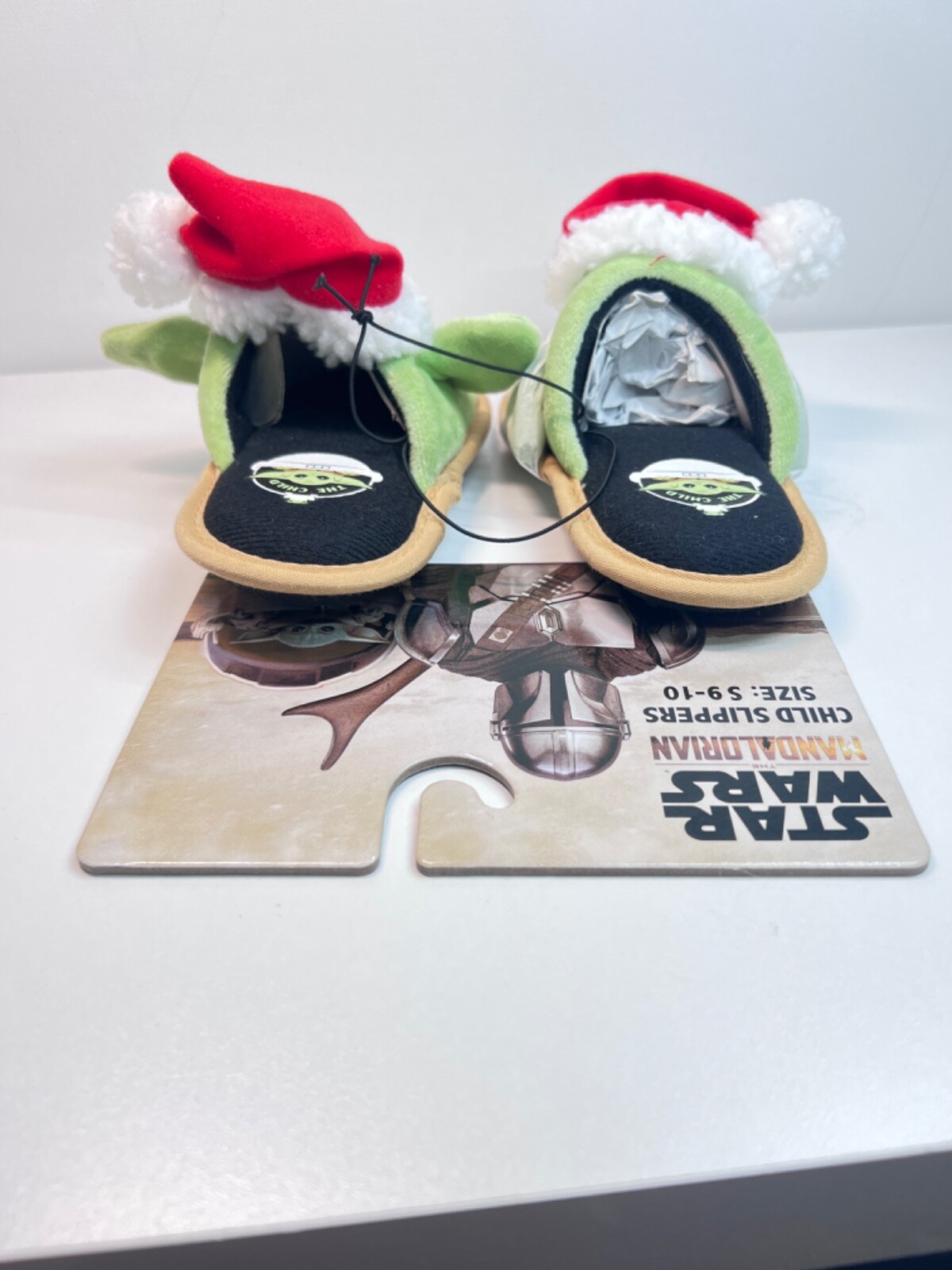 Disney Star Wars Mandalorian Child Christmas Slippers Slides Size S 9-10