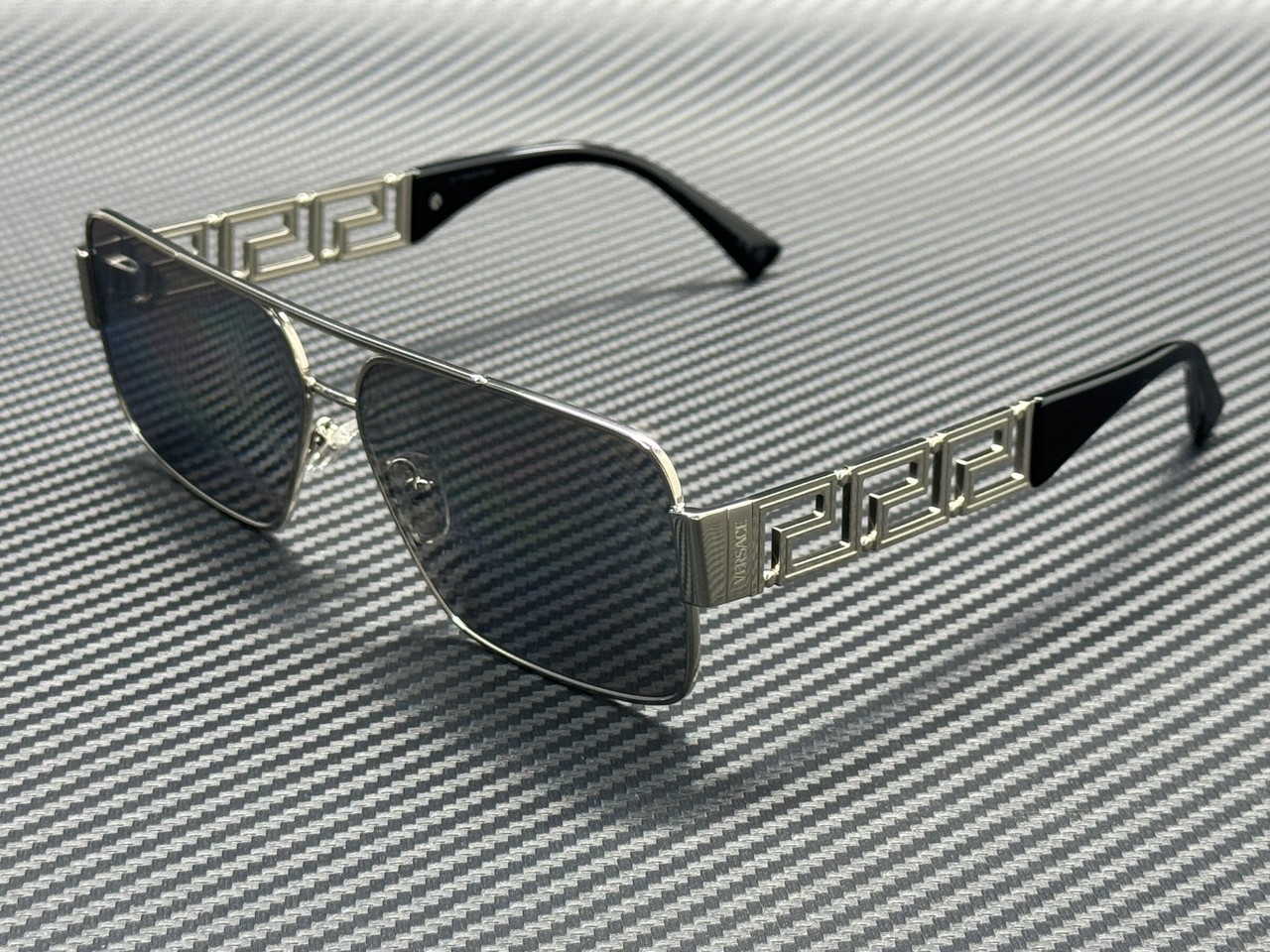 VERSACE VE2290 10016G Silver Grey Mirror Silver Men’s 61 mm Sunglasses