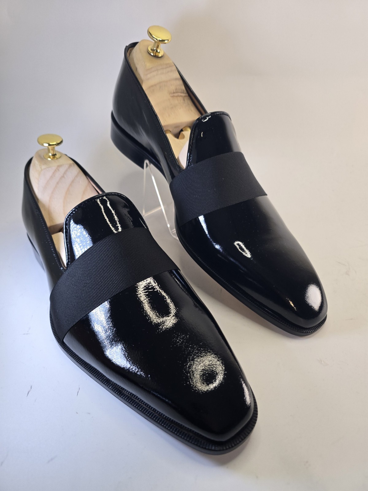 Men’s Vai Now Black Patent Elegant Shoes No.40/41/42/43/44 Made in