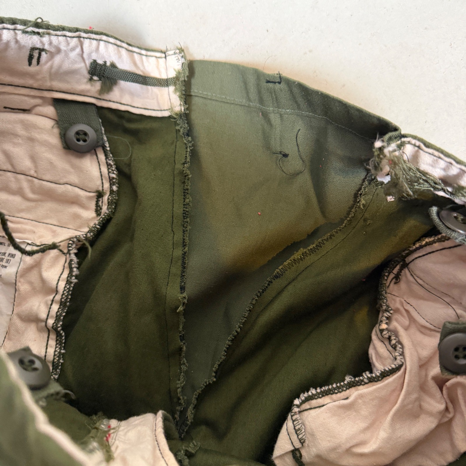 Vintage Winfield M65 Field Cargo Trousers Olive Green Army Shade 107 vie G2U