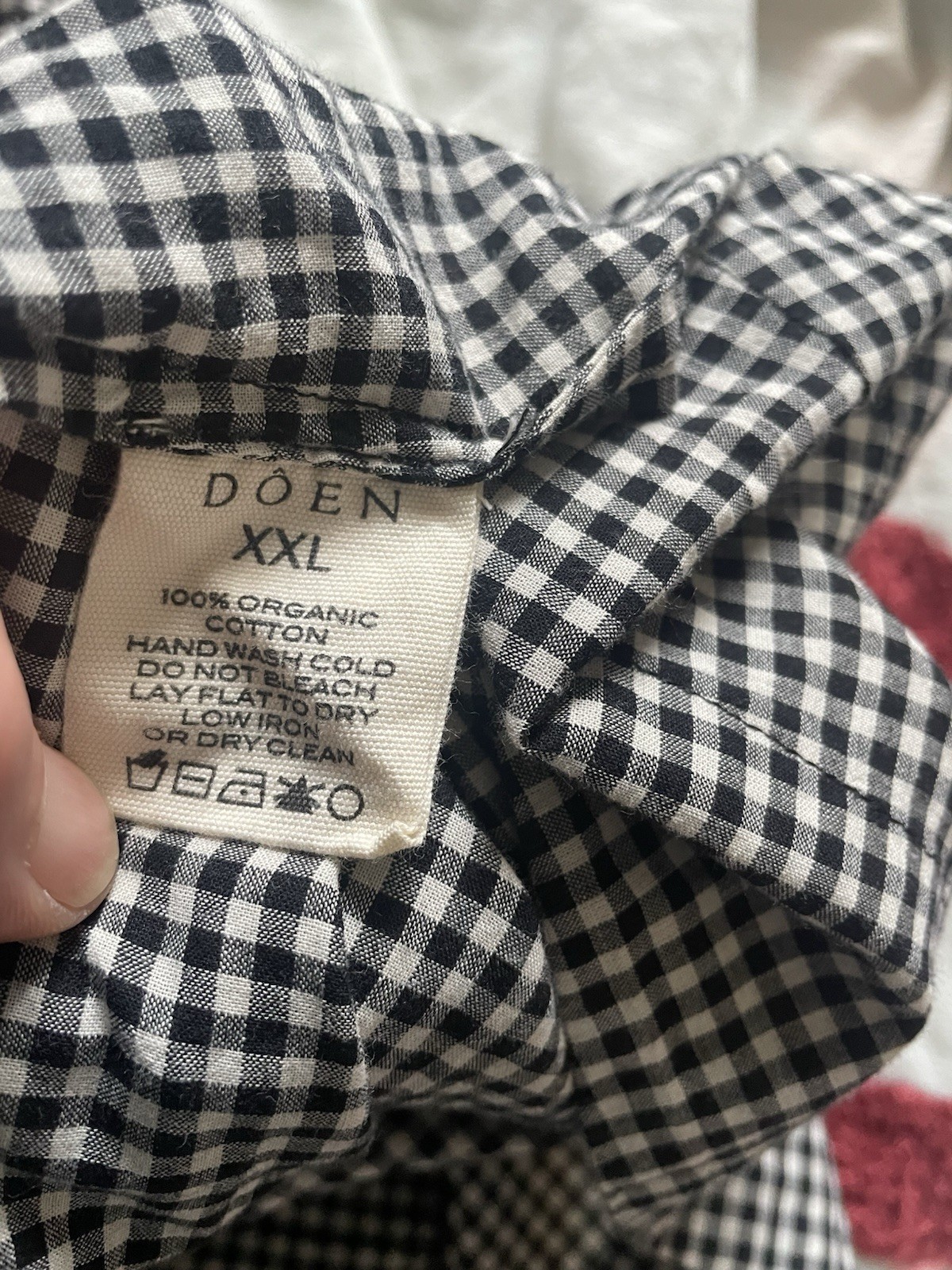 Doen Emmaretta Organic Cotton Voile Gingham Dress, XXL