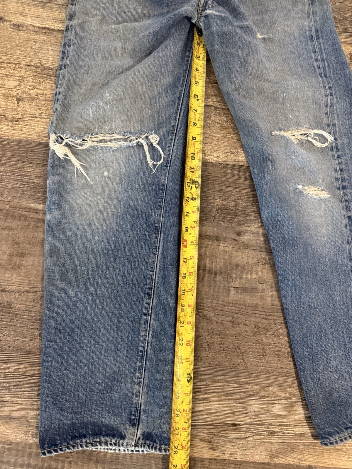 Levi’s 501 Selvage Single Stitch 70s Button Fly Measurement In Pictures
