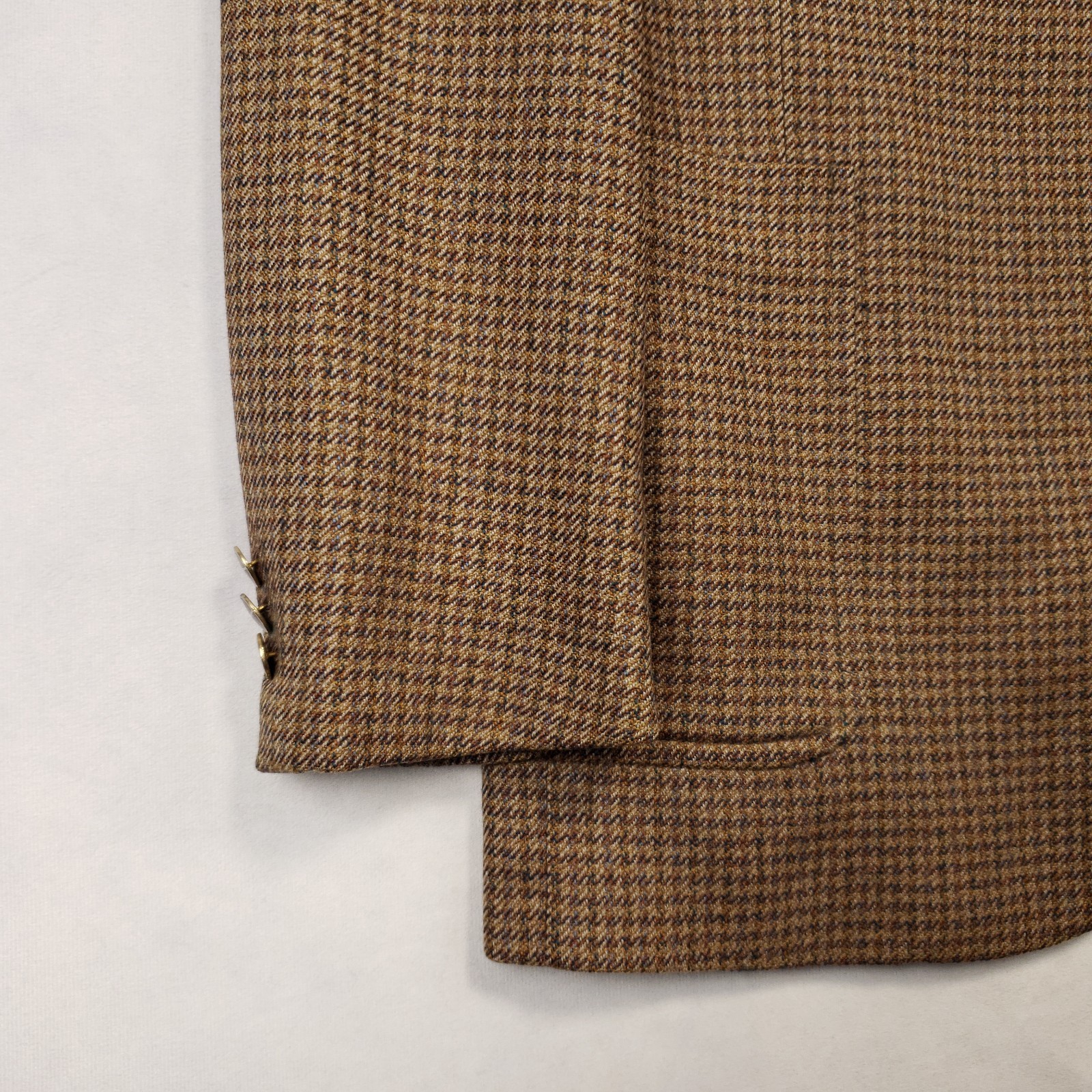 Mancillas Vintage Tweed Blazer Mens Size 44L Slim Houndstooth Wool Two Button