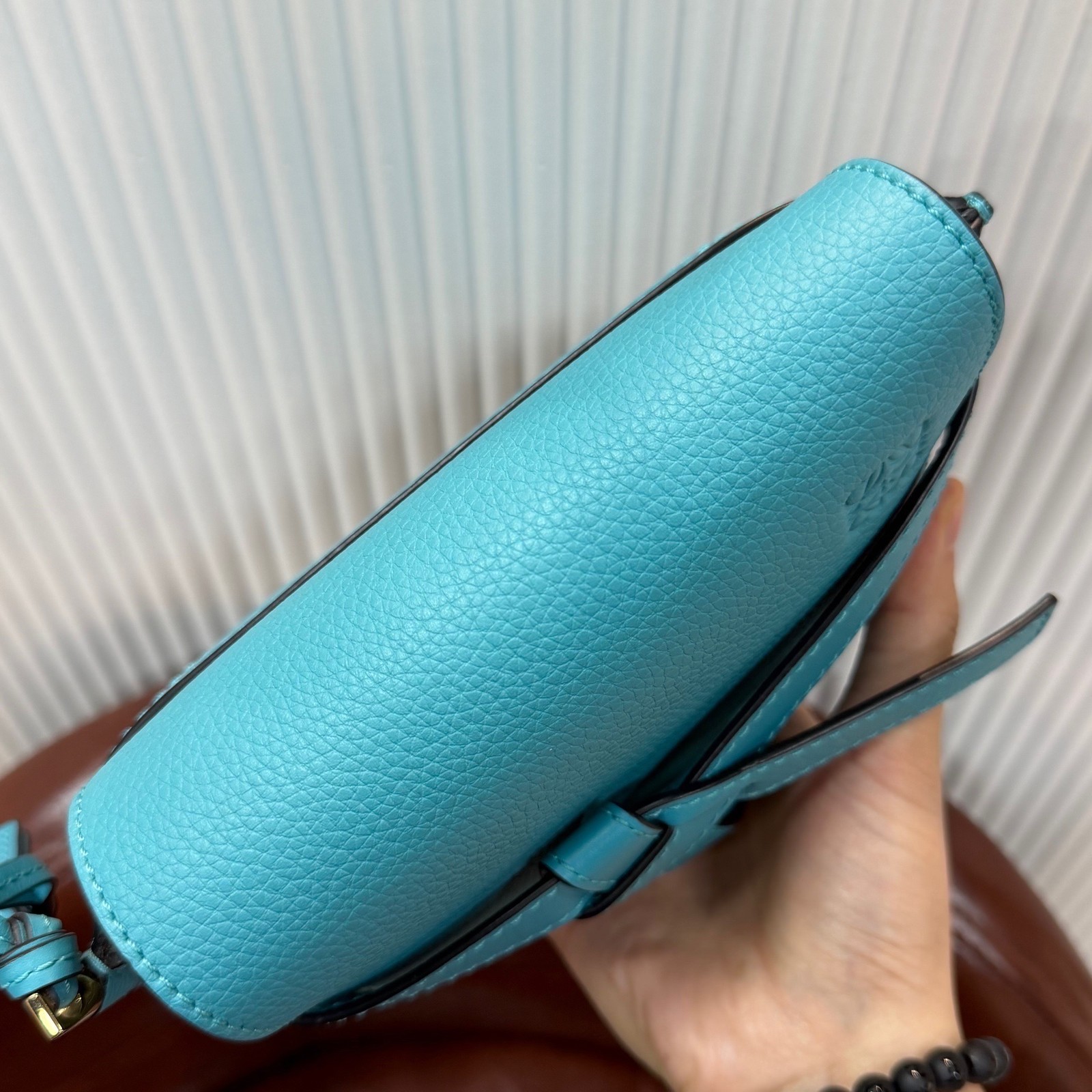 Loewe Pre-Owned Authentic Saddle Bag Blue Free Tracked Shipping