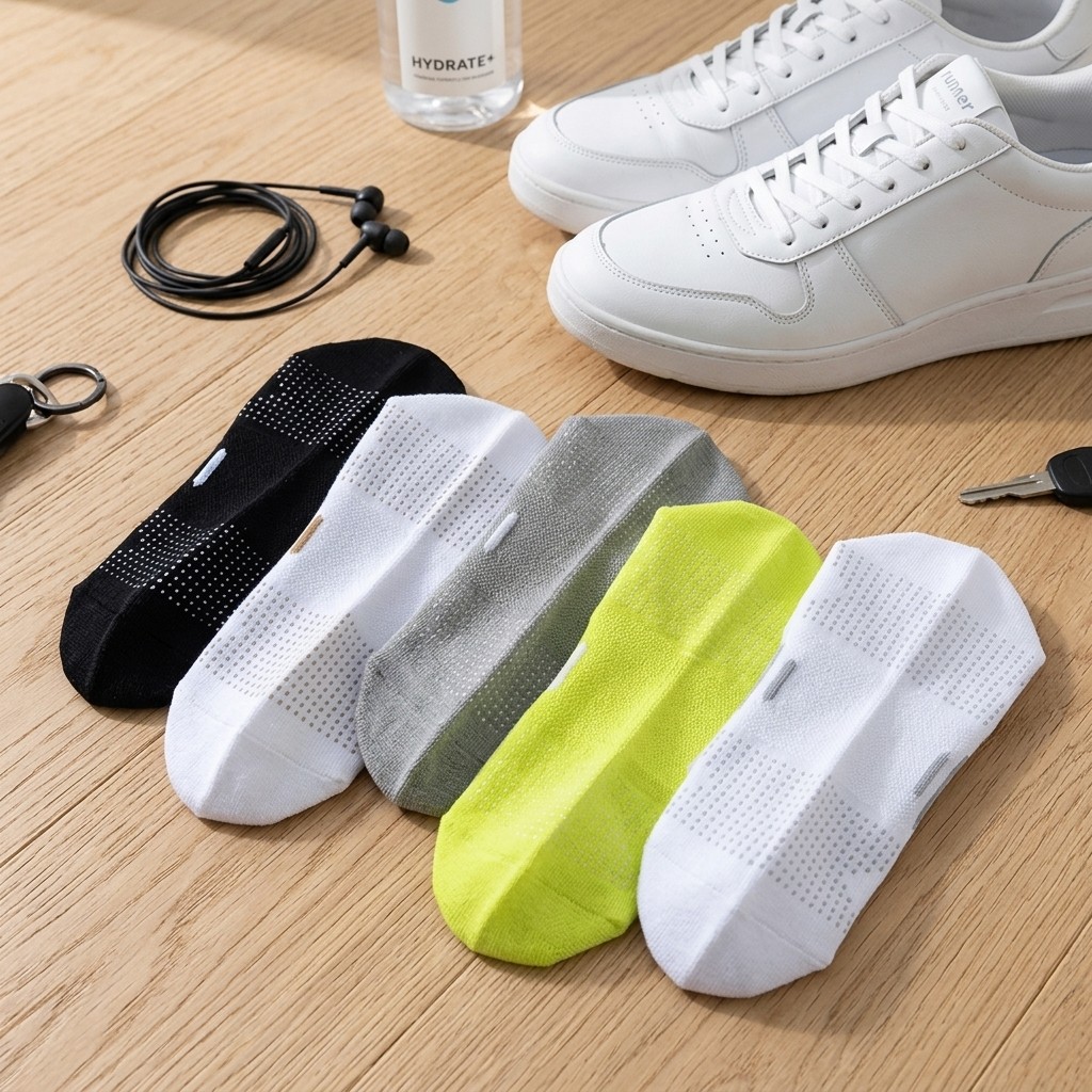 5Pairs Breathable No Show Socks Anti-Odor Low Cut Athletic for Men Women