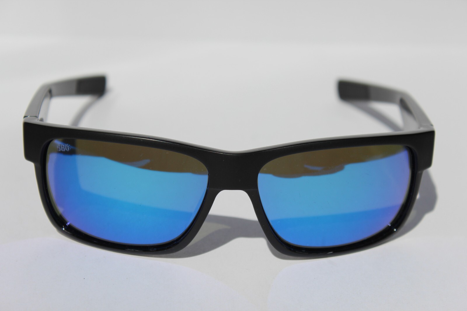 COSTA DEL MAR Half Moon 580G POLARIZED Sunglasses Black/Blue Mirror 580 NEW