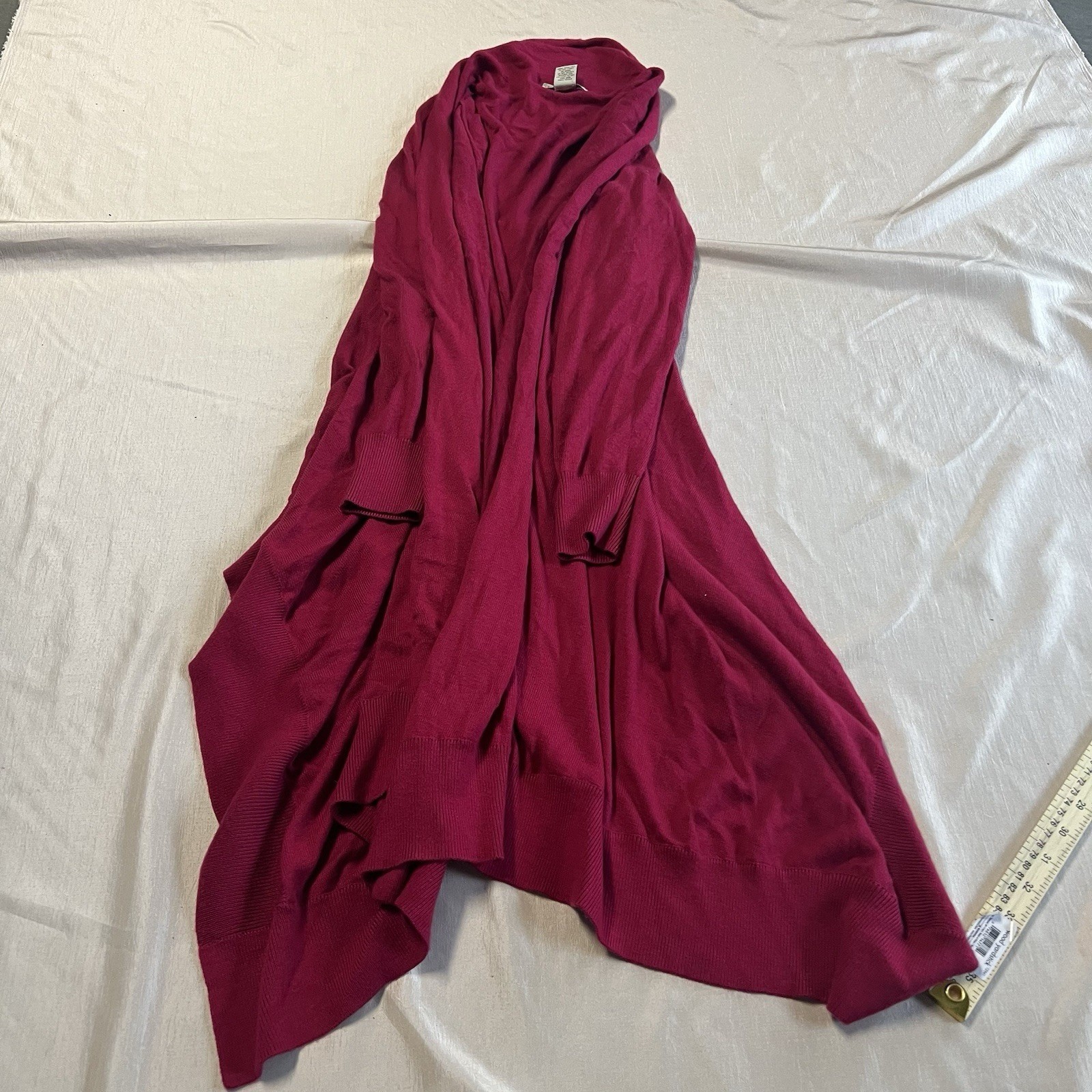 Topin Dark Magenta Cardigan Sweater Duster Medium Boutique Cabincore Quiet Lux