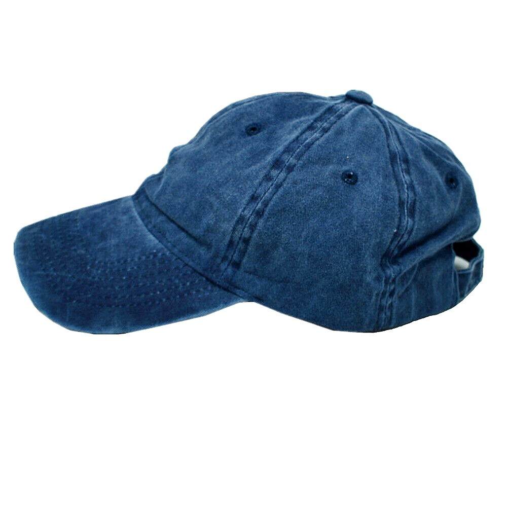 Mens Womens Pigment Dyed Washed Cotton Baseball Ball Cap Polo Style Dad Hat Caps