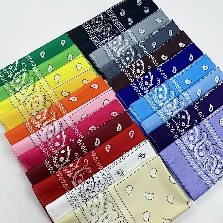 2 X Paisley Print Bandana 100% Cotton Head Warp Scarf Face Mask – USA Seller