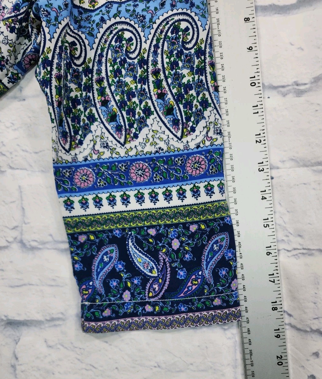 Old Navy WOMENS SIZE L Dress Blue Paisley Zip Casual Party Cocktail