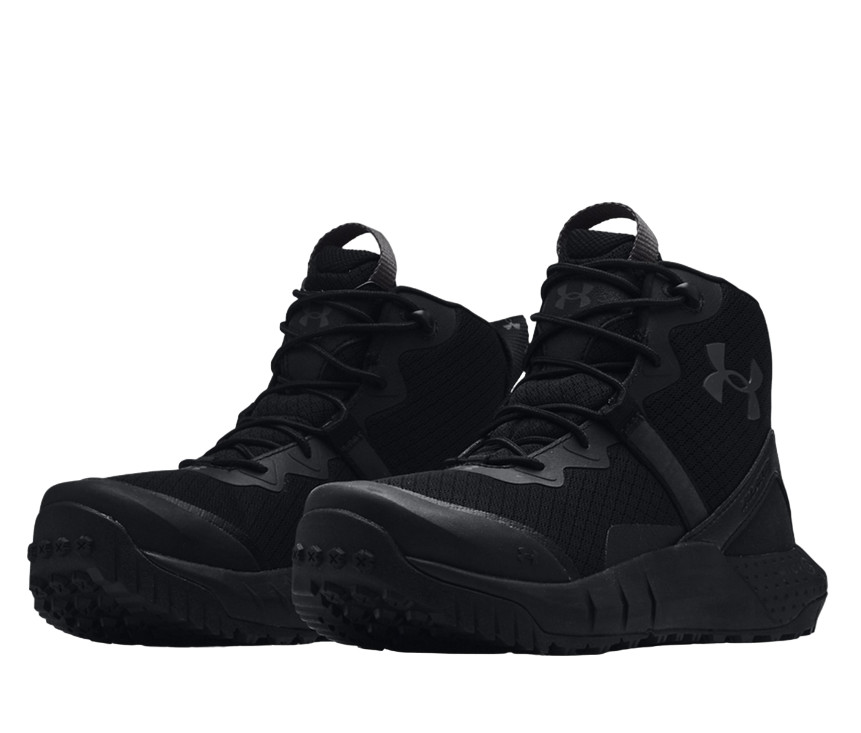 UNDER ARMOUR BLACK MENS TACTICAL BOOTS UA W MICRO G VALSETZ MID 3023742-001