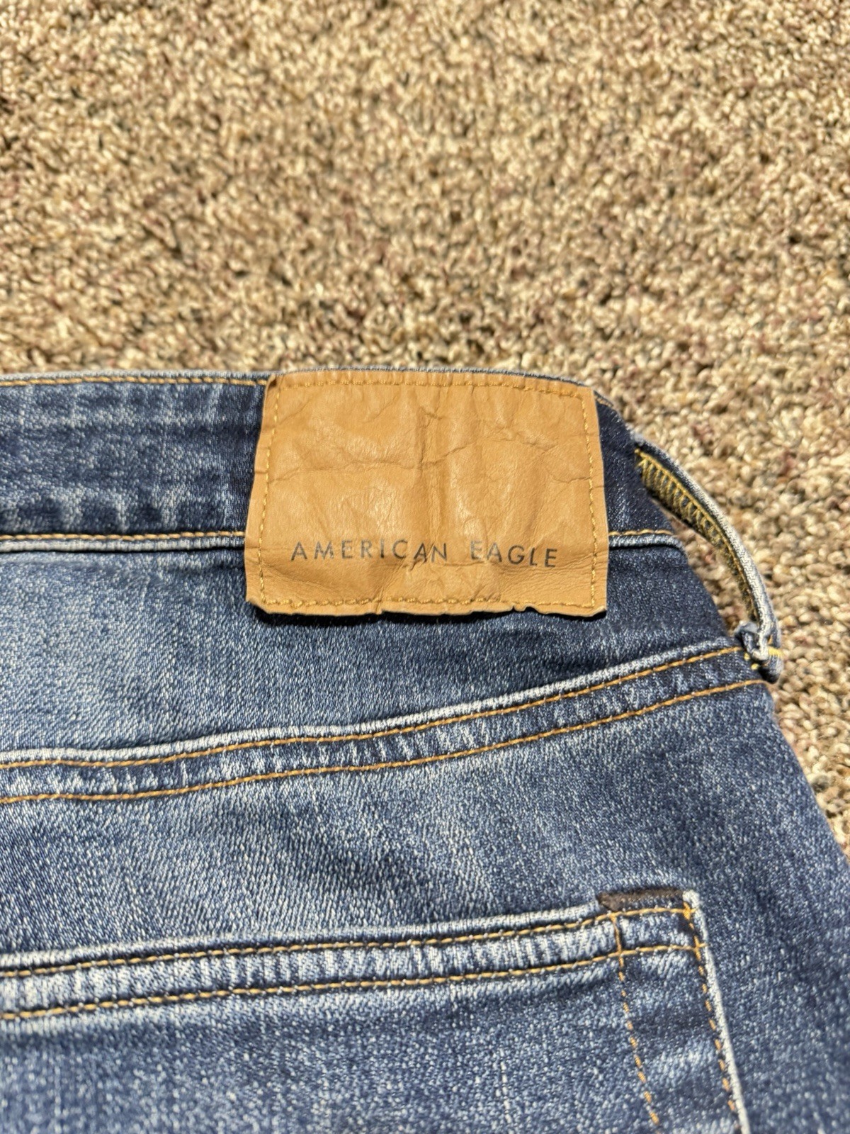 American Eagle Men Jeans Size 30 Blue Denim 30X34 Slim Air Flex Plus