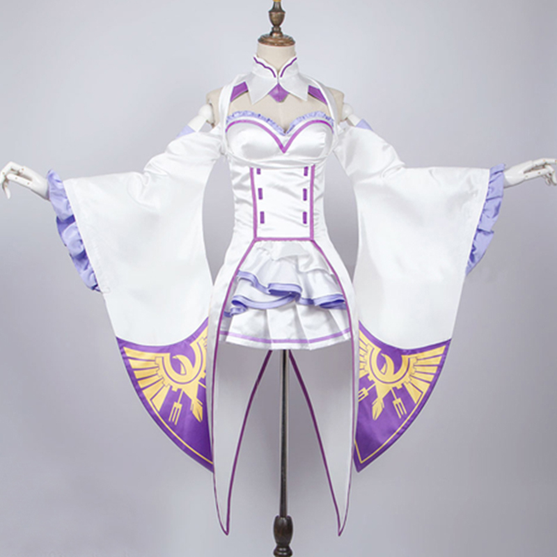 In-Stock Re:Zero-Starting Life In Another World Emilia Cosplay Costume Full Set