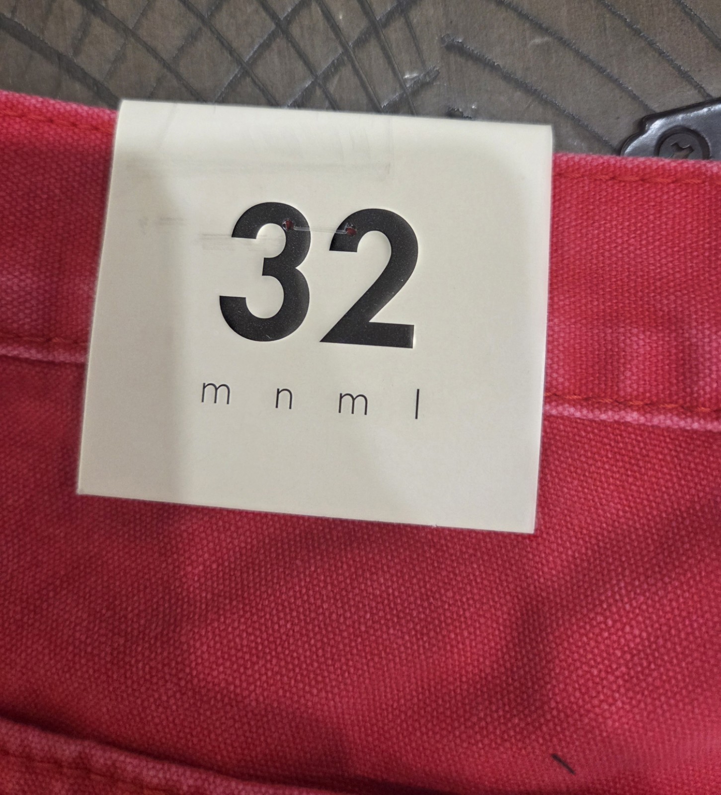 MNML NEW! Bright Red Button Fly Flared Leg Carpenter Jeans Sz 32