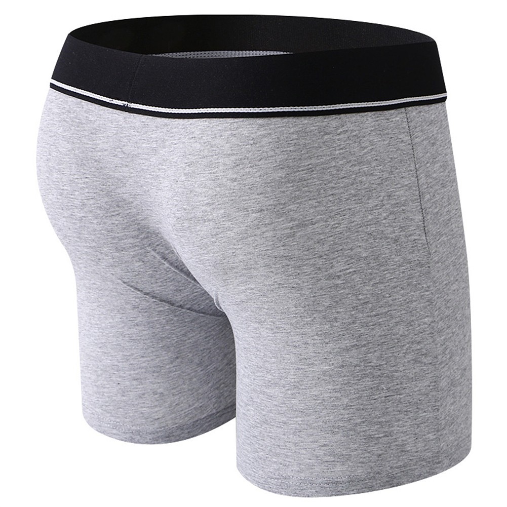 Comfortable Men’s Boxer Shorts with Cockring and Open Pouch Hole Design